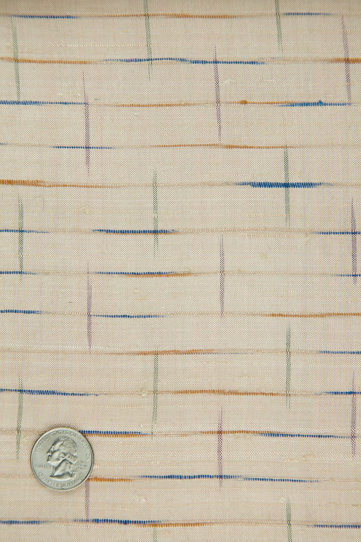 Multicolor Striped Silk Shantung 118 Fabric