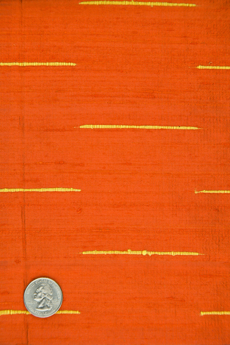 Orange Yellow Silk Shantung 130/11 Fabric
