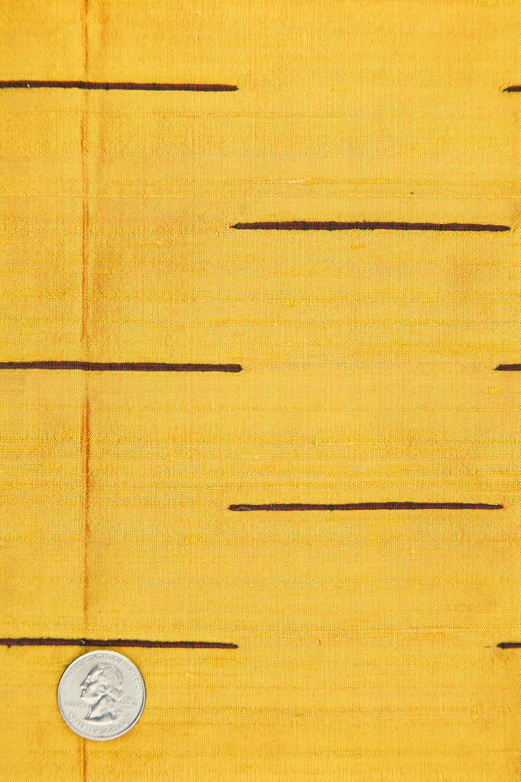 Yellow Gold Brown Silk Shantung 130/20 Fabric