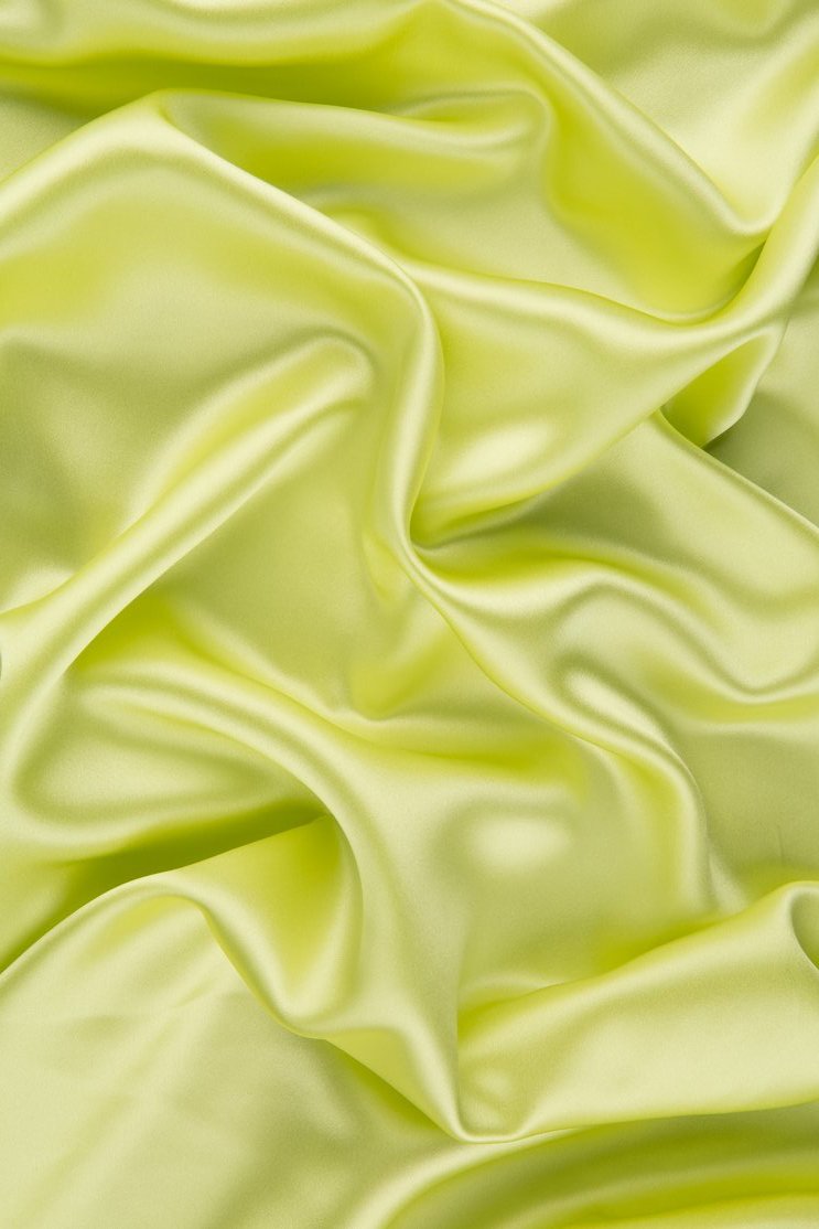 Sunny Lime Stretch Charmeuse Fabric