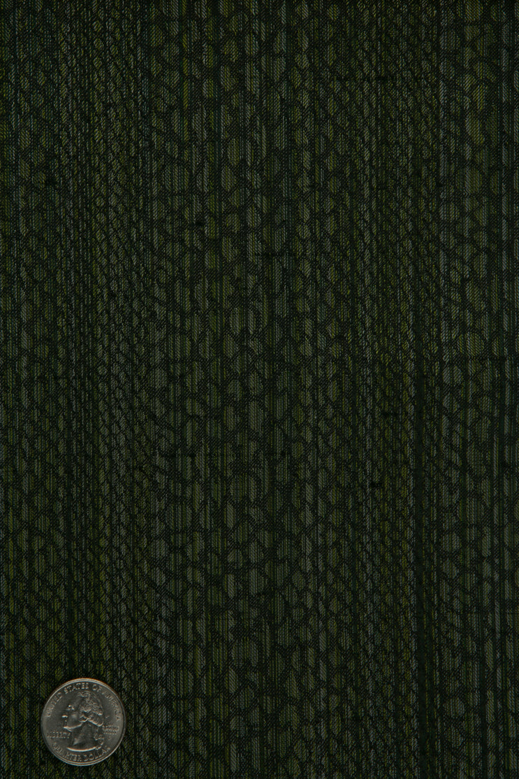 Dark Green Silk Jacquard 145 Fabric