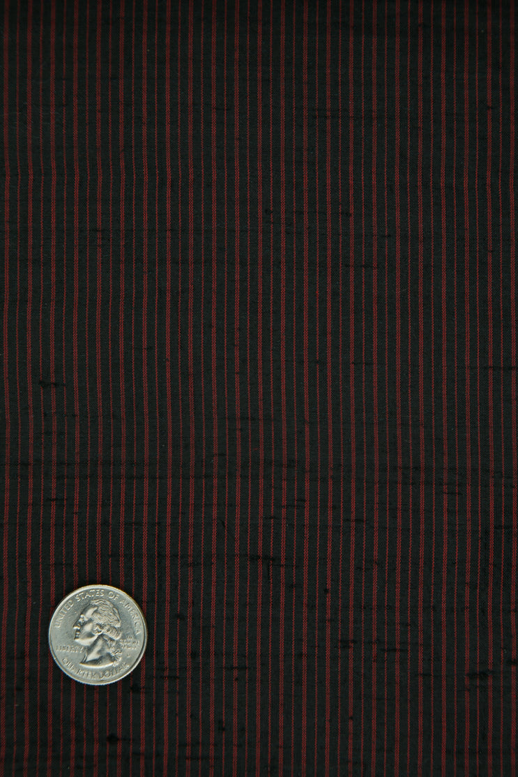 Black Red Silk Shantung 150 Fabric