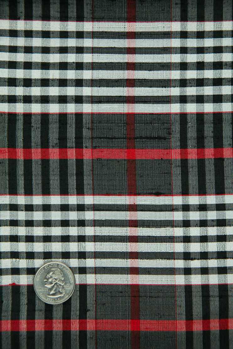 Multicolor Plaid Silk Shantung 169 Fabric