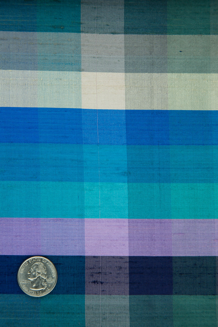Multicolor Plaid Silk Shantung 174 Fabric