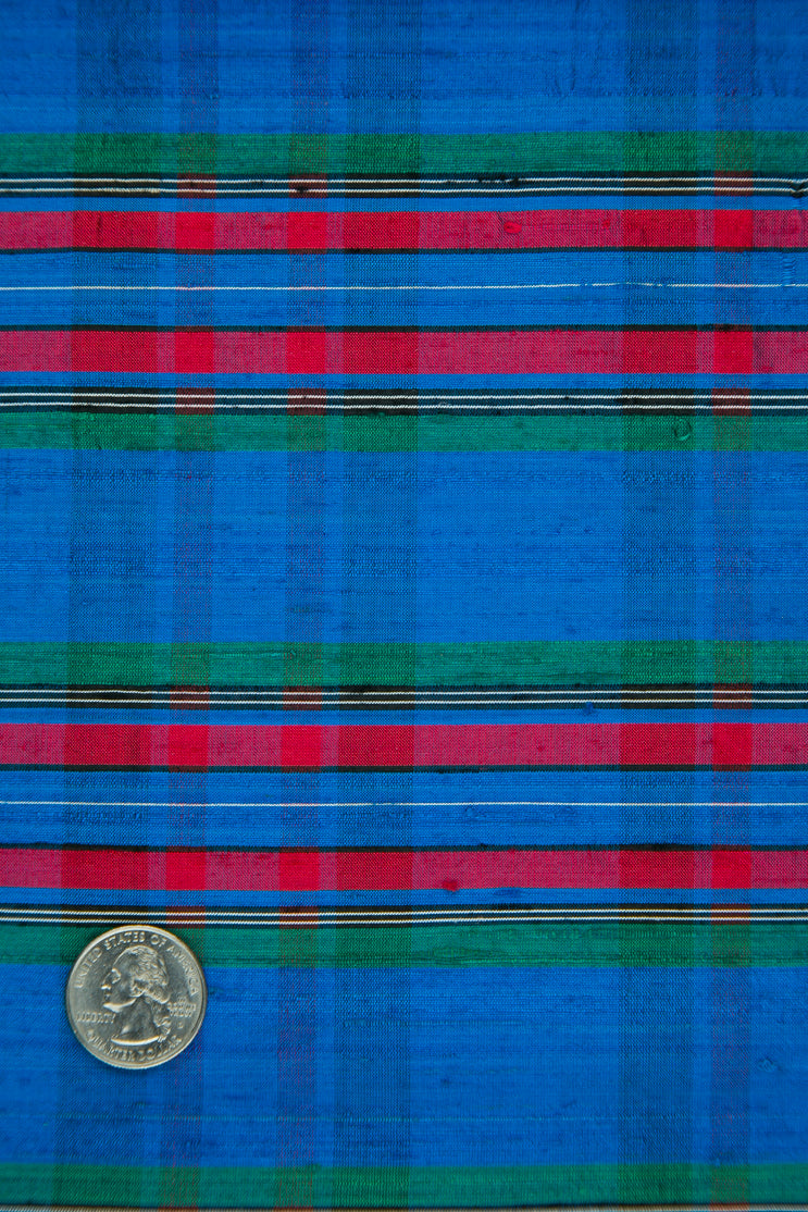 Multicolor Tartan Plaid Silk Shantung 181 Fabric