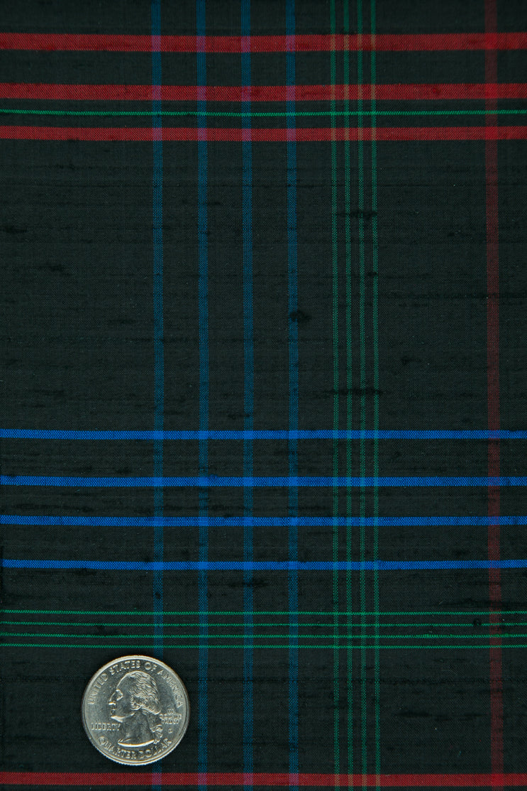 Multicolor Tartan Plaid Silk Shantung 183 Fabric