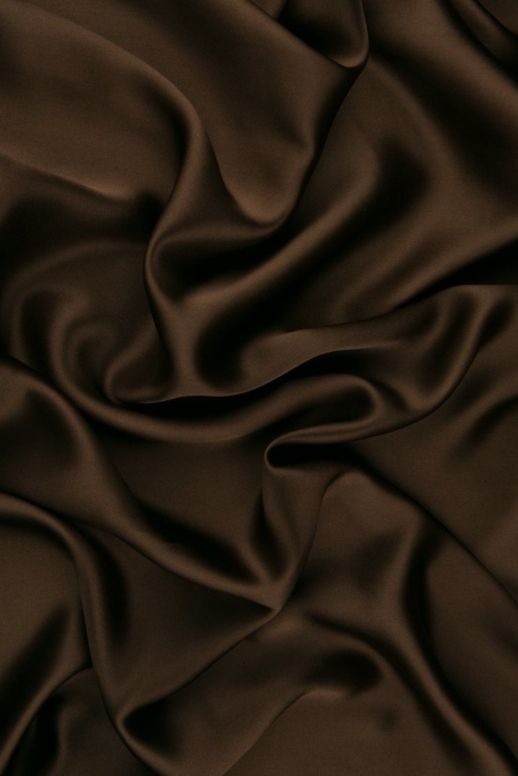 Chestnut Stretch Charmeuse Fabric