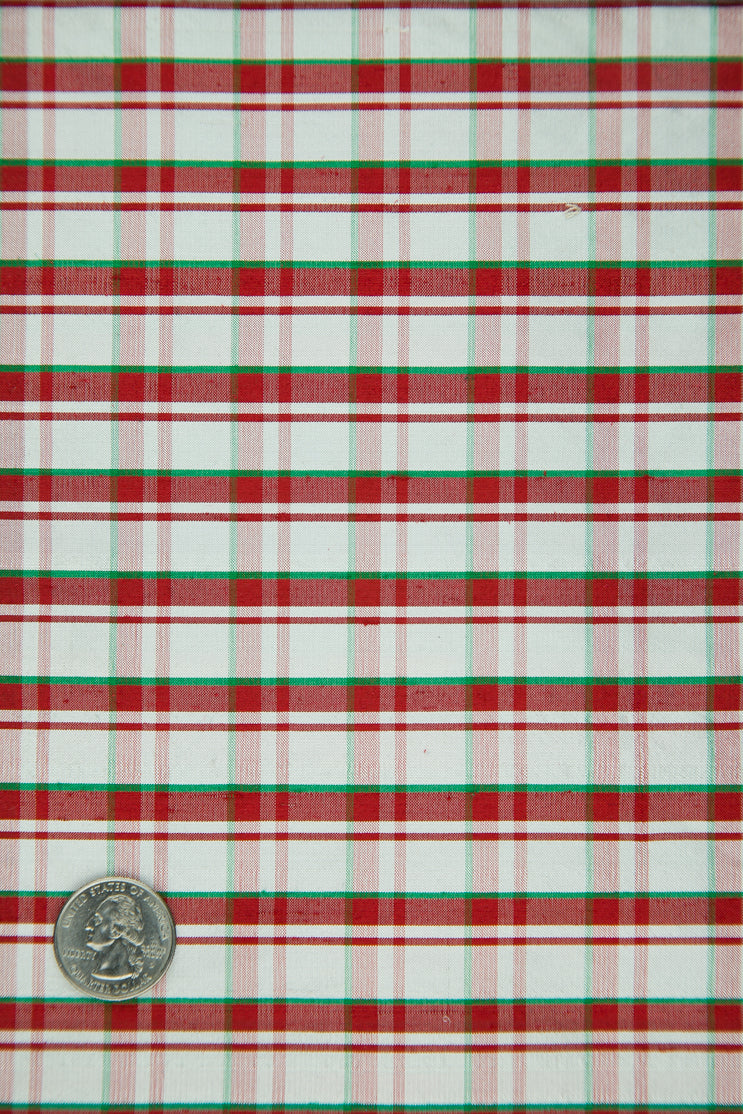 Multicolor Plaid Silk Shantung 196 Fabric