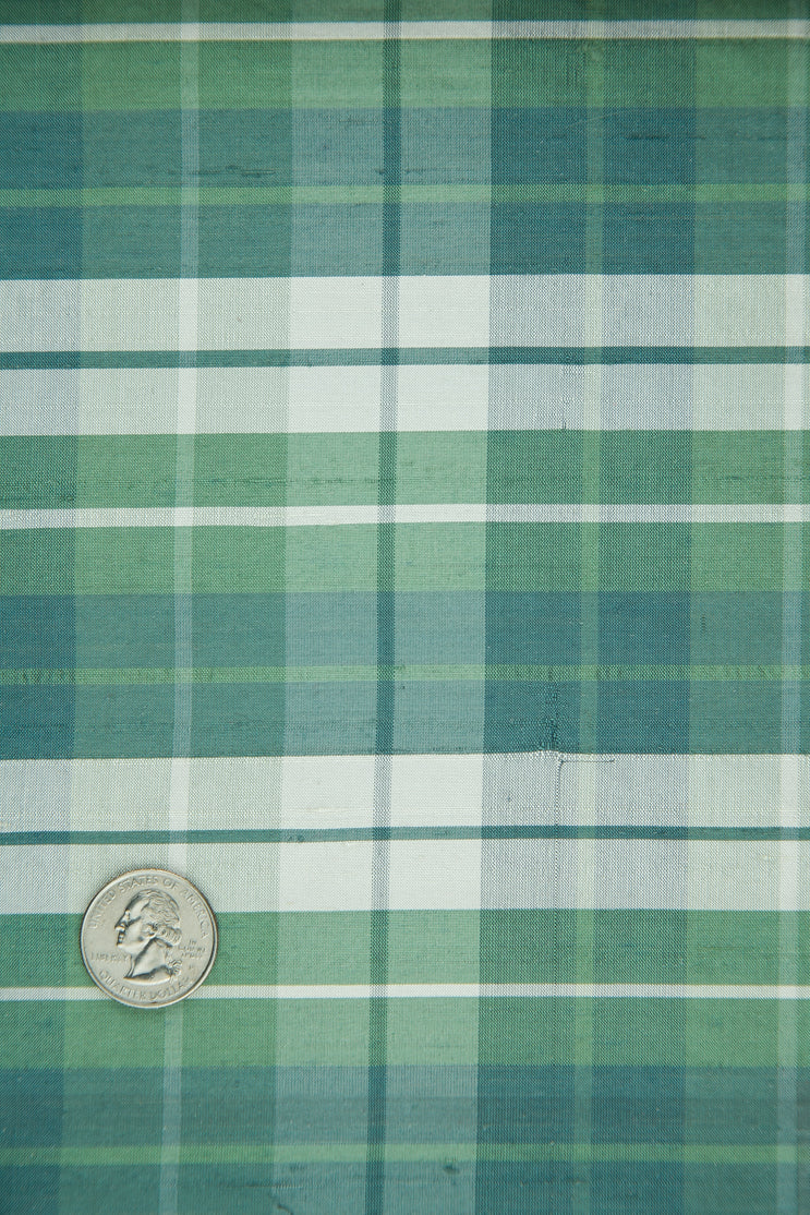 Multicolor Tartan Plaid Silk Shantung 207 Fabric