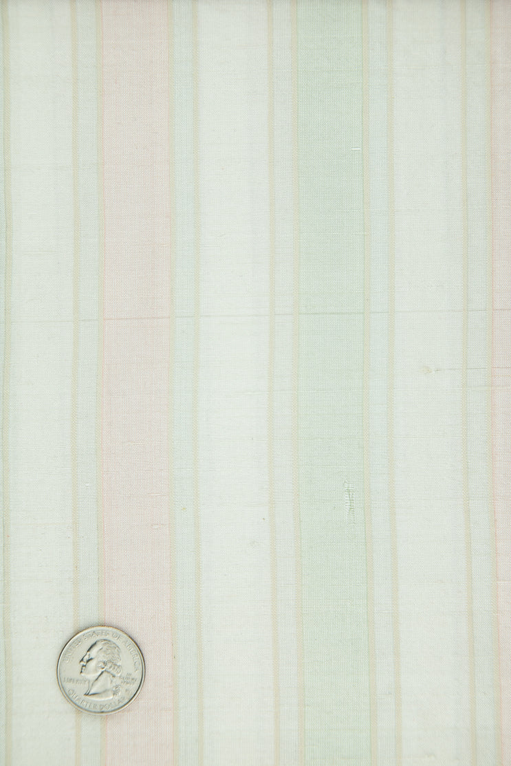 Multicolor Striped Silk Shanting 241 Fabric