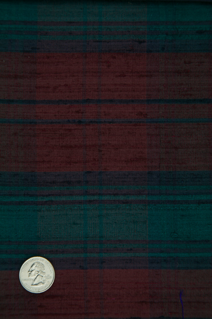 Multicolor Tartan Silk Shantung 247 Fabric