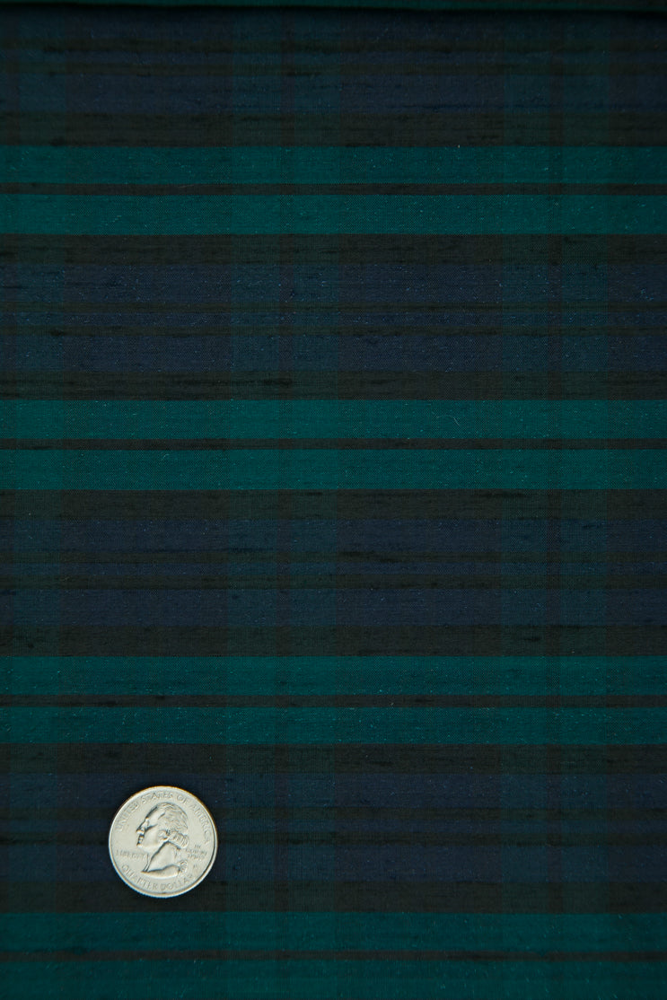 Multicolor Tartan Silk Shantung 248 Fabric