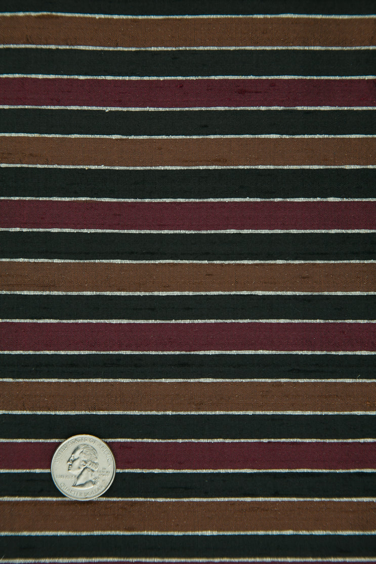 Multicolor Striped Silk Shanting 255 Fabric