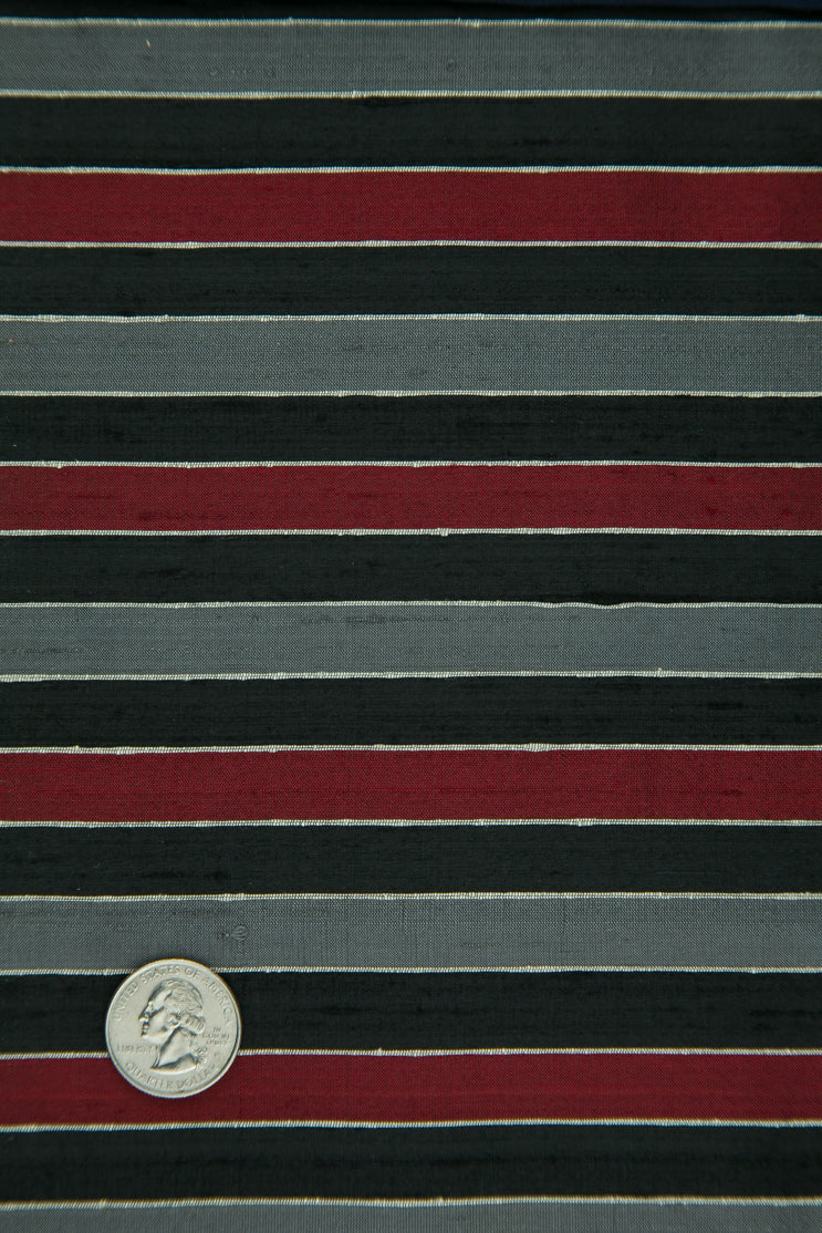 Multicolor Striped Silk Shanting 257 Fabric