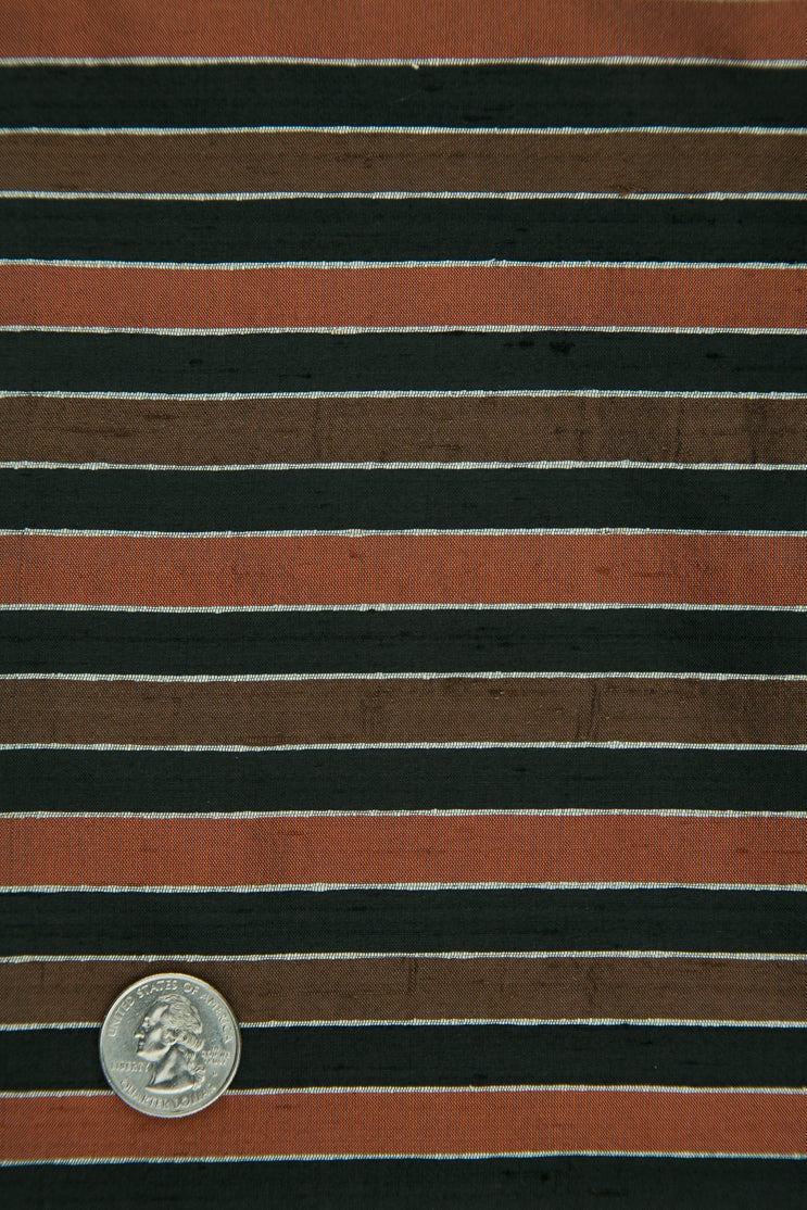 Multicolor Striped Silk Shanting 260 Fabric