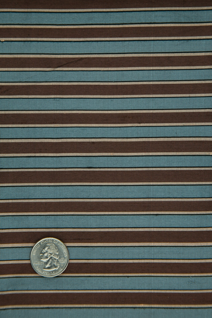 Multicolor Striped Silk Shanting 281 Fabric