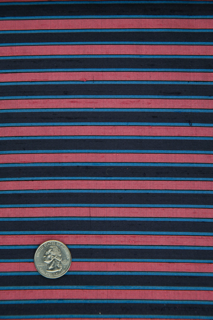 Multicolor Striped Silk Shanting 283 Fabric