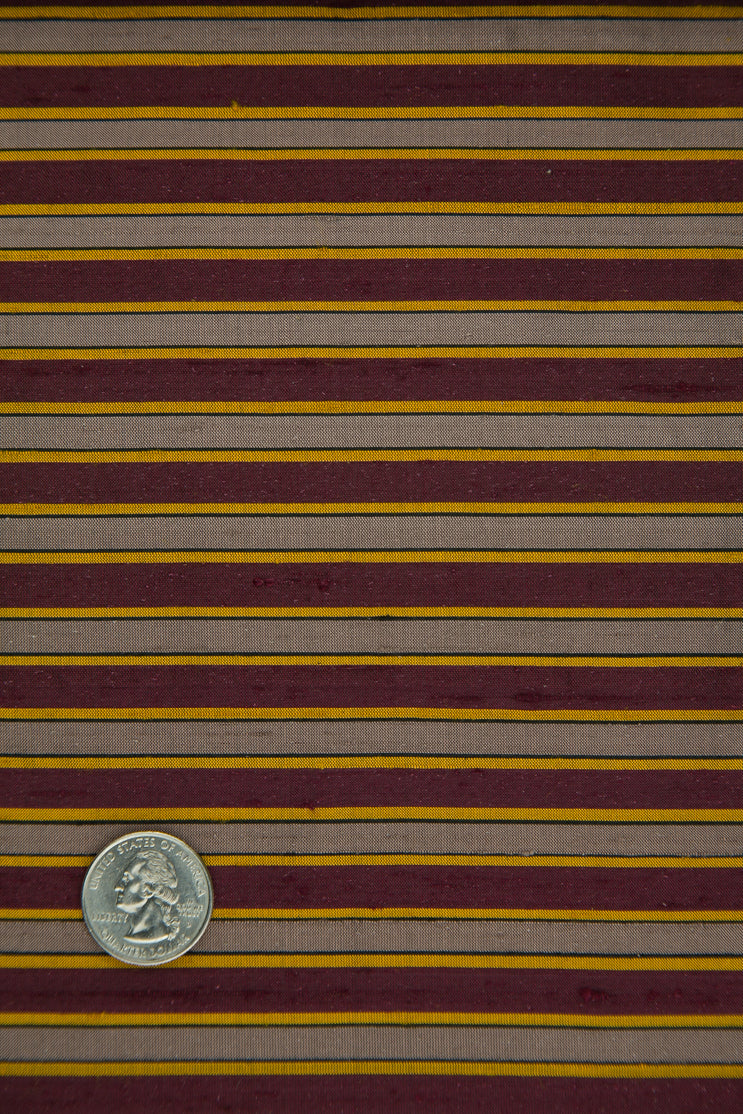 Multicolor Striped Silk Shanting 284 Fabric