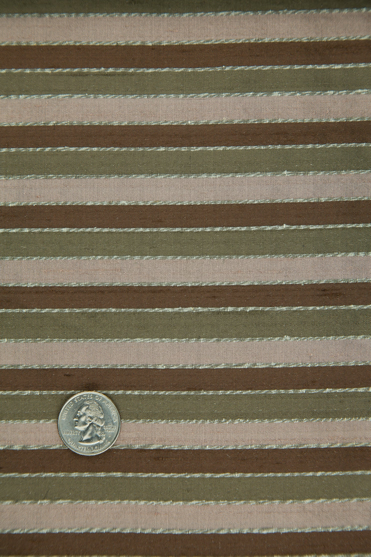 Multicolor Striped Silk Shanting 296 Fabric
