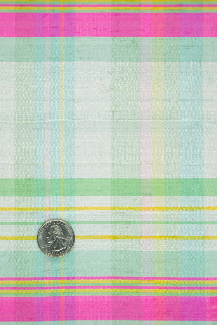 Multicolor Striped Silk Shanting 304 Fabric