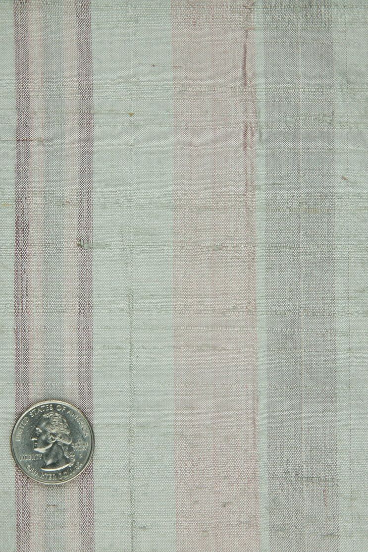 Multicolor Striped Silk Shanting 315 Fabric