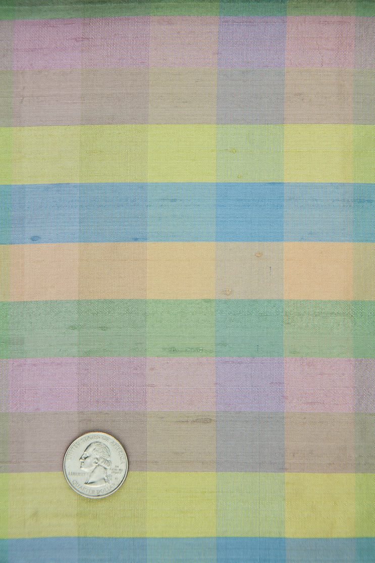 Multicolor Plaid Silk Shantung 346 Fabric