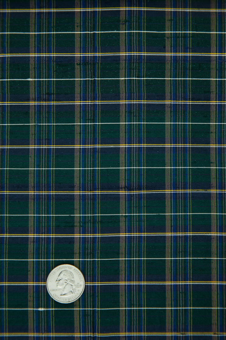 Multicolor Tartan Silk Shantung 361 Fabric