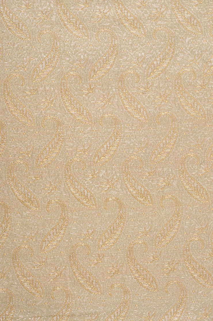 Pale Gold Silk Brocade Fabric