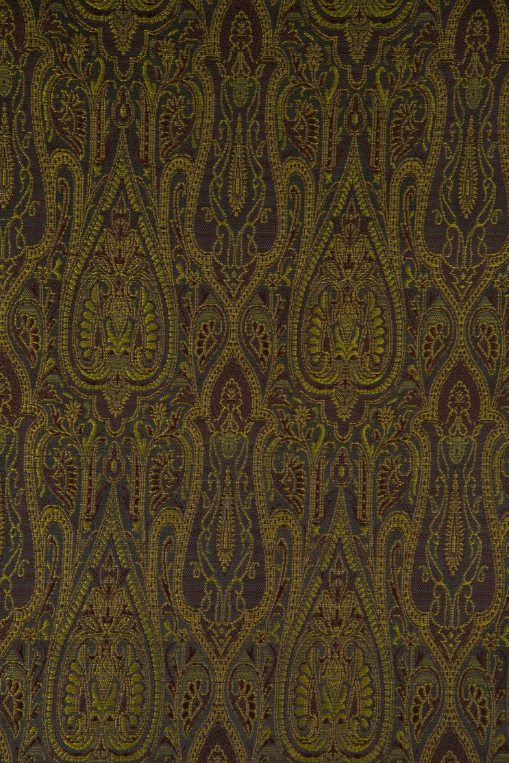 Golden Green Silk Brocade 402 Fabric