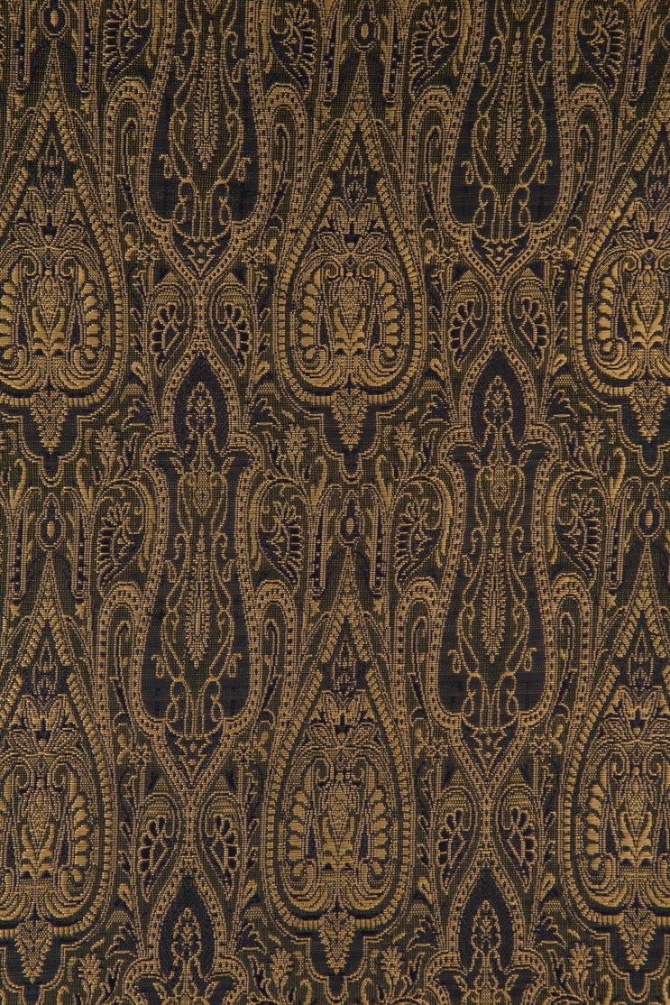 Golden Purple Silk Brocade 402 Fabric
