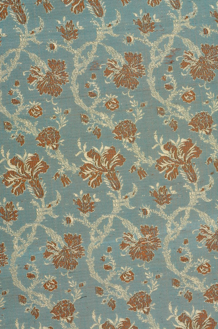 Mint Green Silk Brocade Fabric