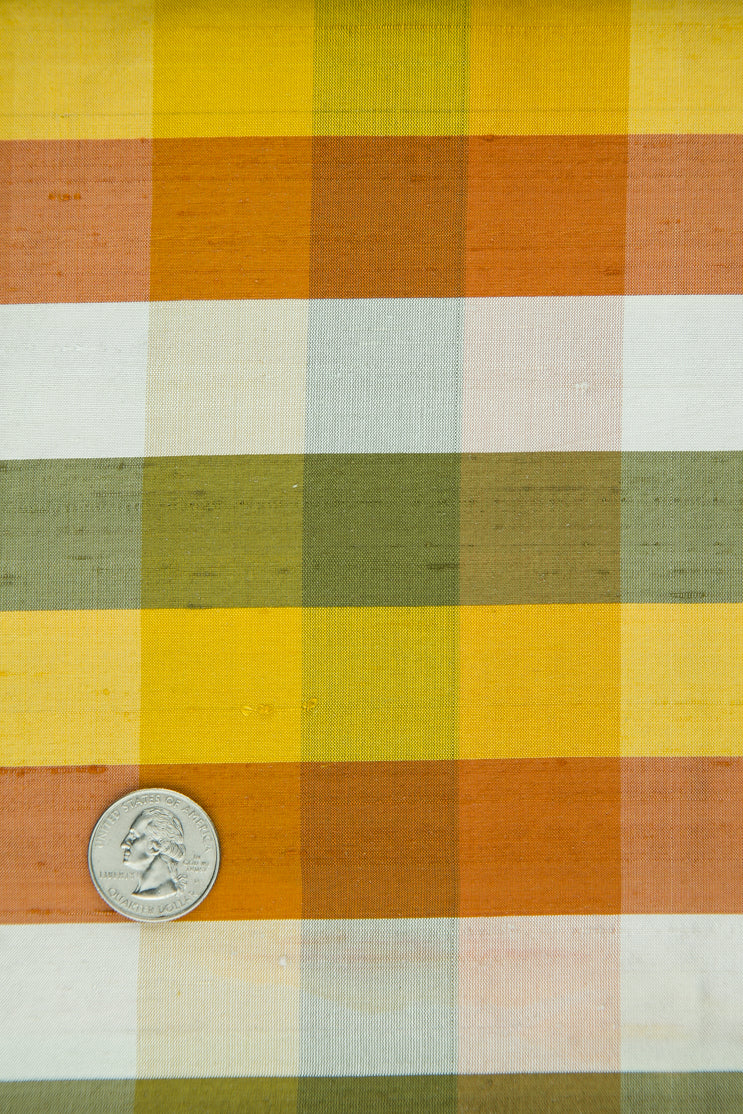 Multicolor Plaid Silk Shantung 412 Fabric