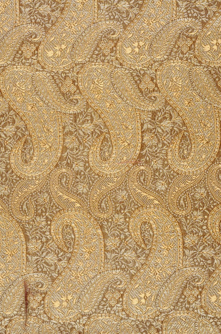 Mustard Gold Silk Brocade Fabric