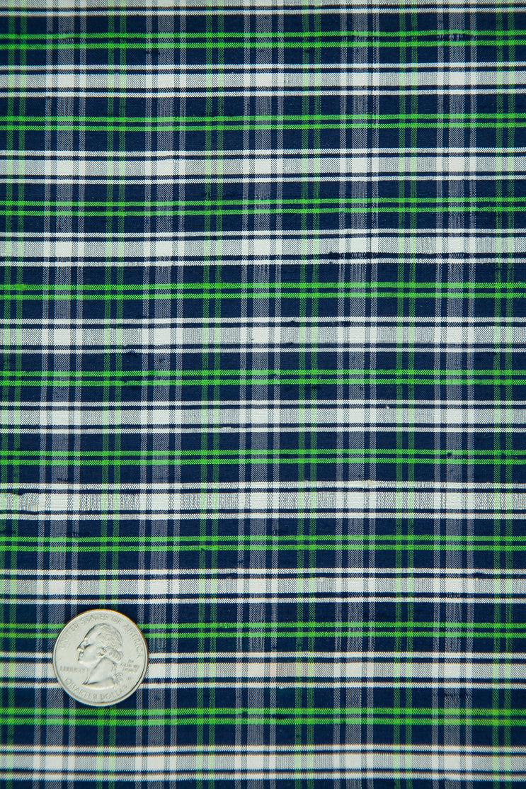 Multicolor Plaid Silk Shantung 419 Fabric