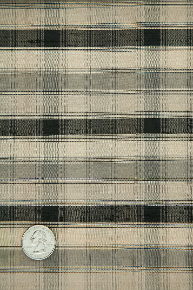 Multicolor Plaid Silk Shantung 420 Fabric