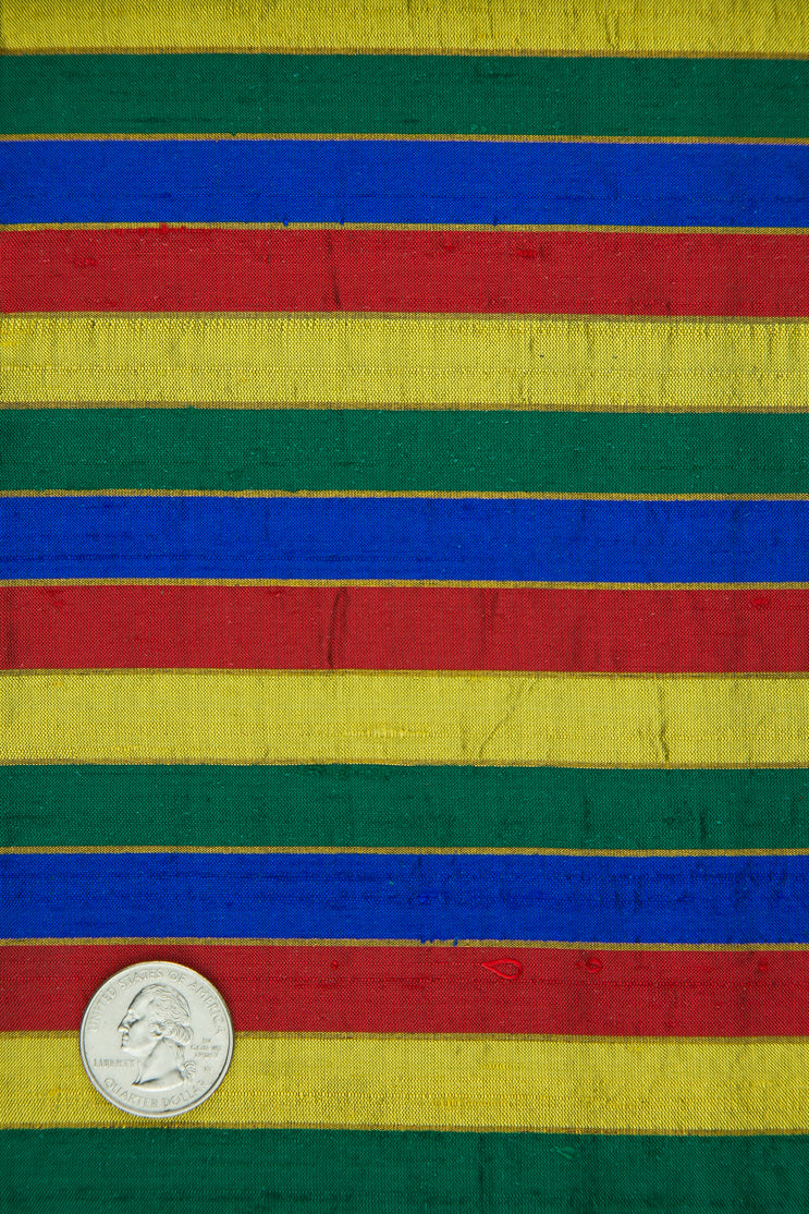 Multicolor Striped Silk Shantung 421 Fabric