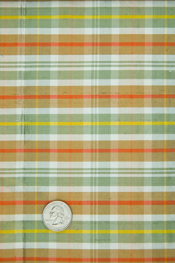 Multicolor Tartan Silk Shantung 422 Fabric