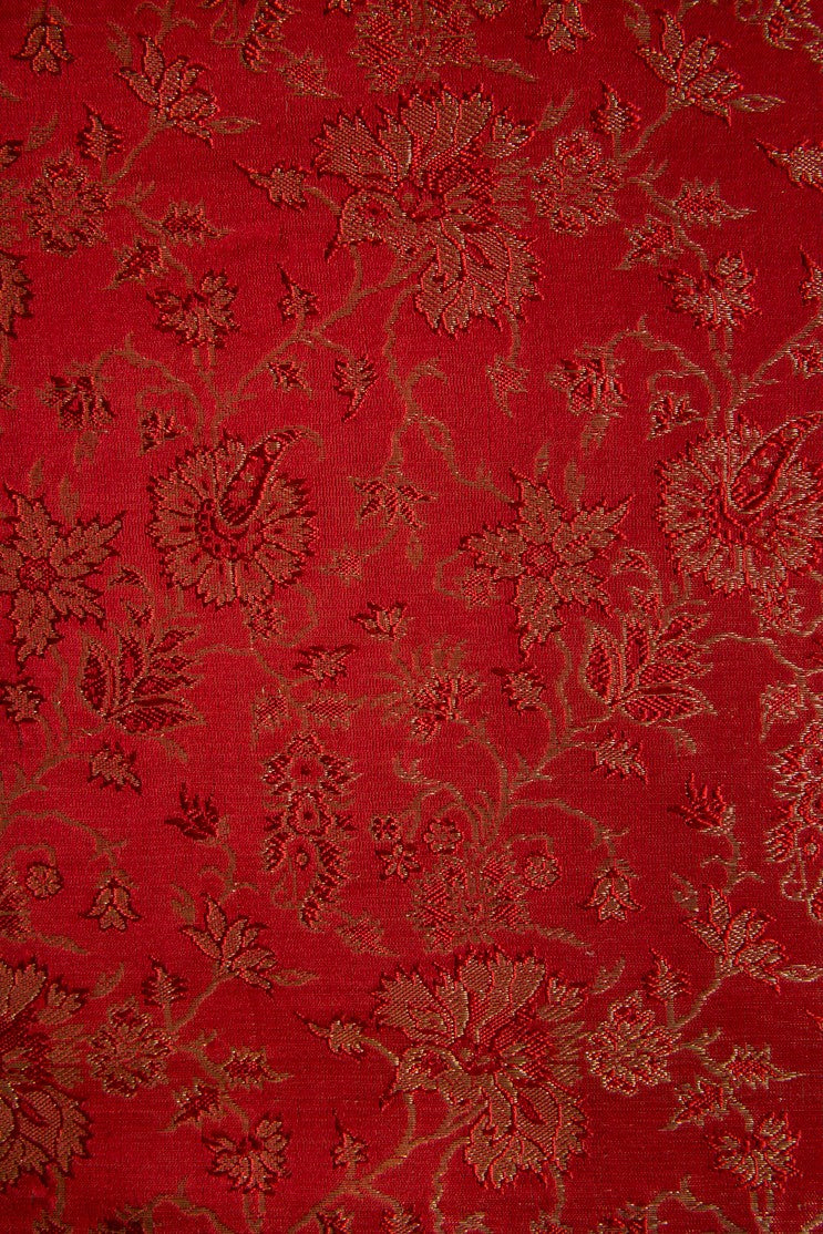Red Silk Brocade 432 Fabric