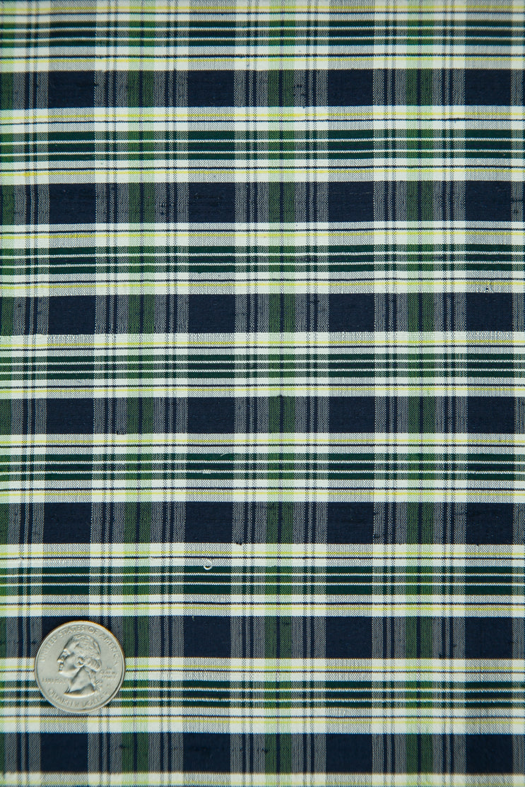 Multicolor Tartan Silk Shantung 441 Fabric