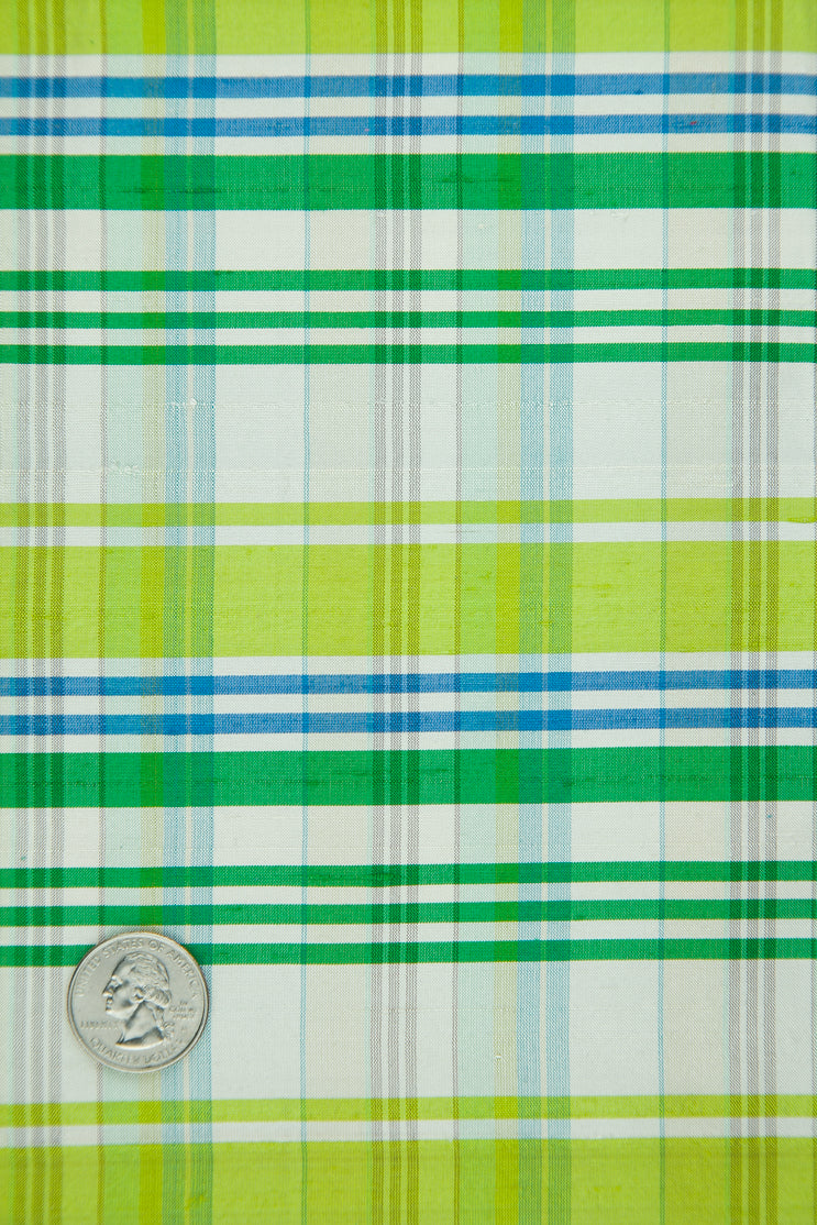 Multicolor Tartan Silk Shantung 451 Fabric