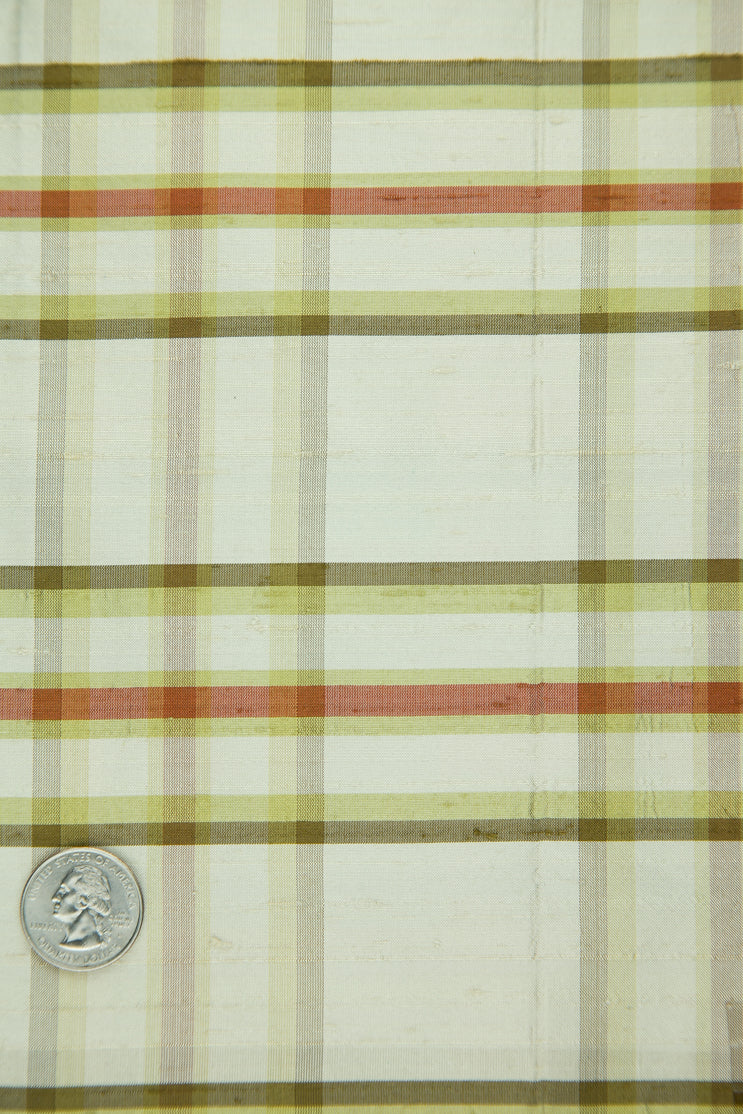 Multicolor Tartan Silk Shantung 459 Fabric