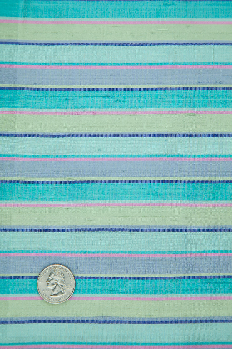Multicolor Striped Silk Shantung 460 Fabric