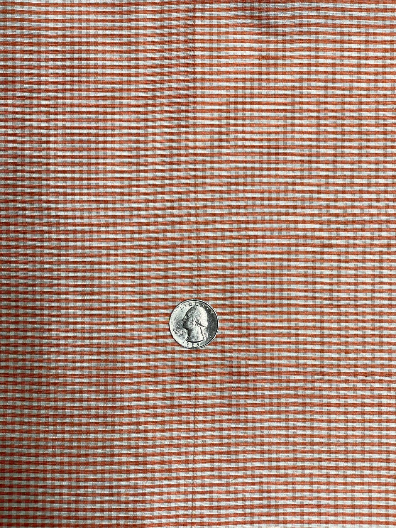 Peach Cobbler Gingham Shantung 462 Fabric