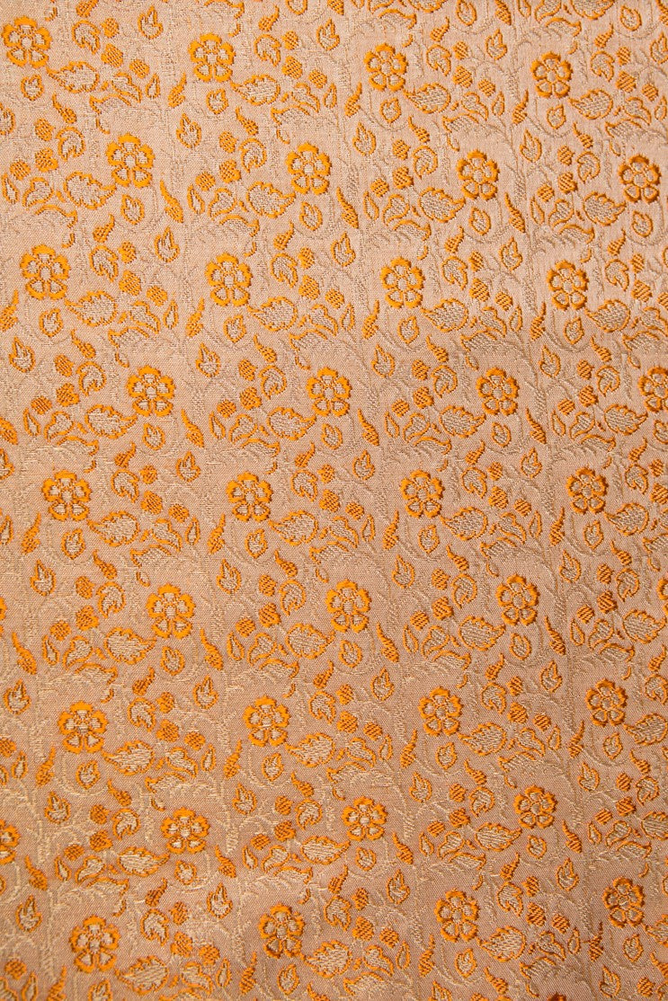 Orange Silk Brocade 466 Fabric