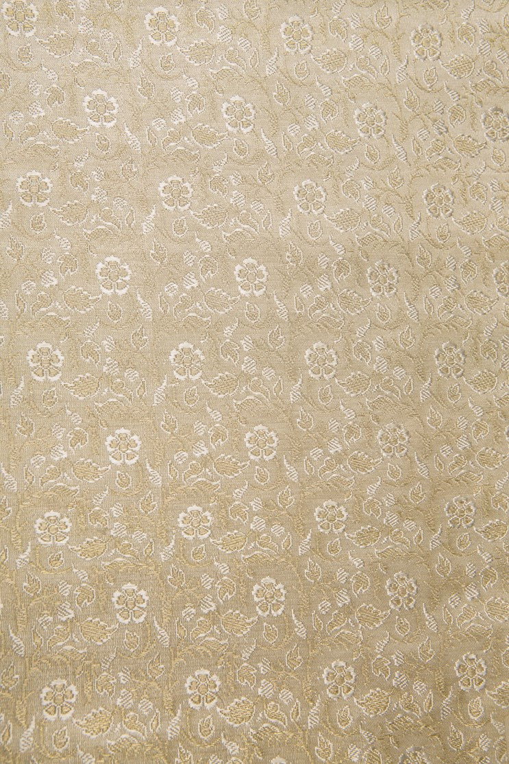 White Gold Silk Brocade 466 Fabric