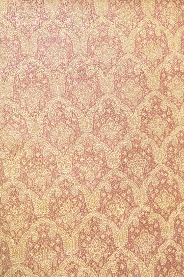Golden Purple Silk Brocade 480 Fabric