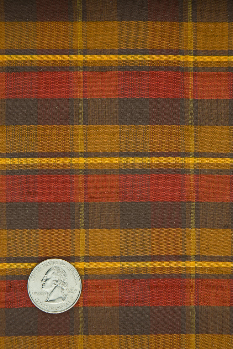 Multicolor Tartan Silk Shantung 529 Fabric