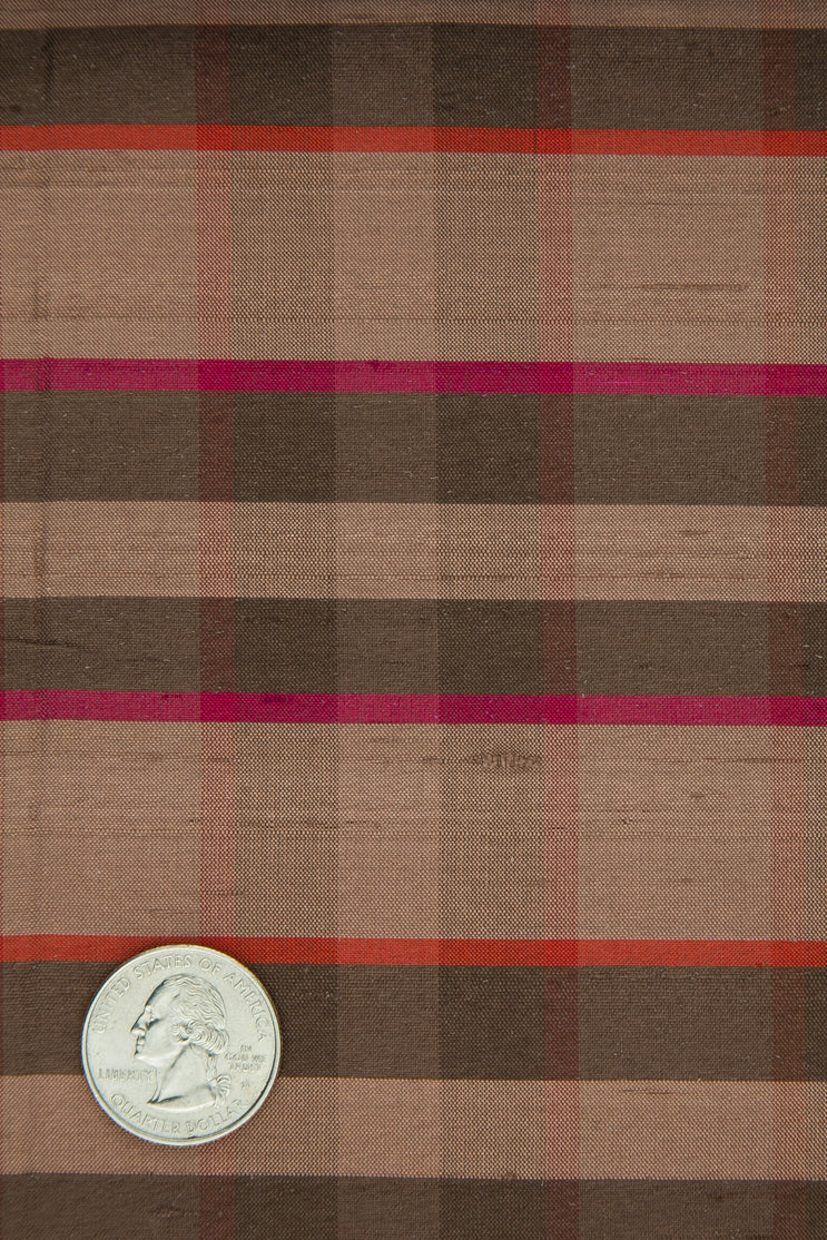 Multicolor Tartan Silk Shantung 531 Fabric