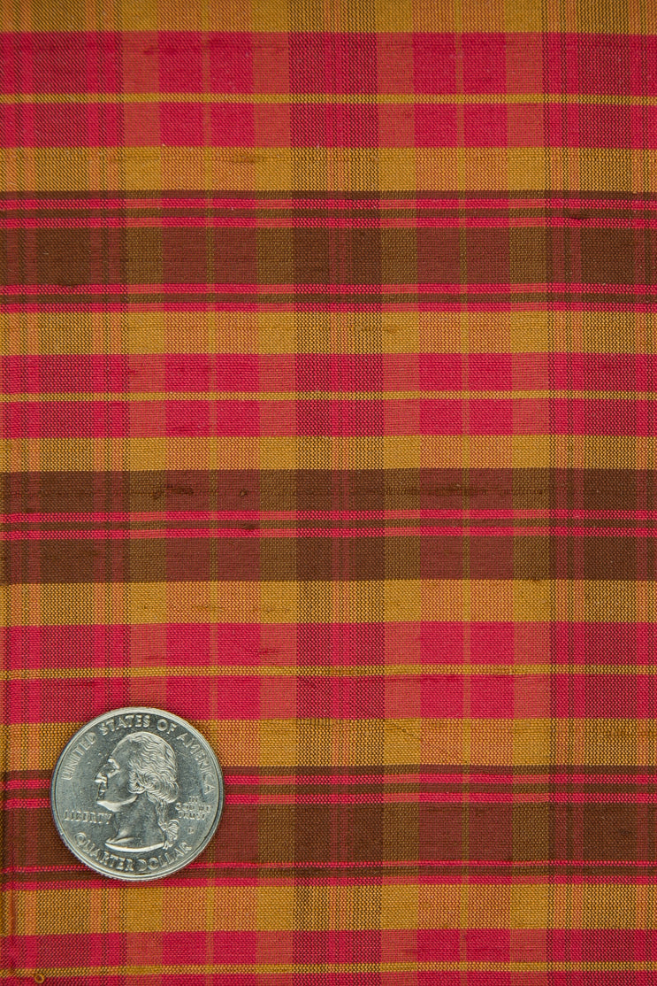 Multicolor Tartan Silk Shantung 535 Fabric