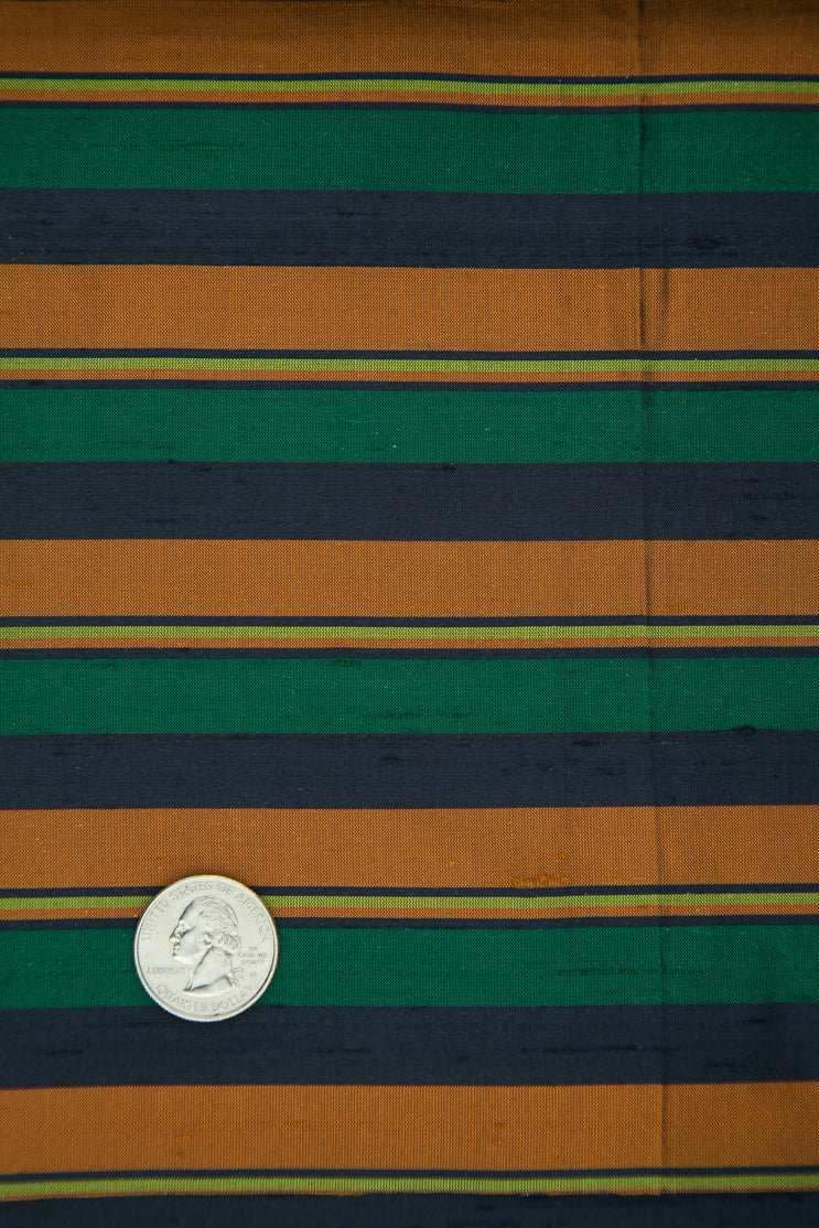 Multicolor Striped Silk Shantung 540 Fabric